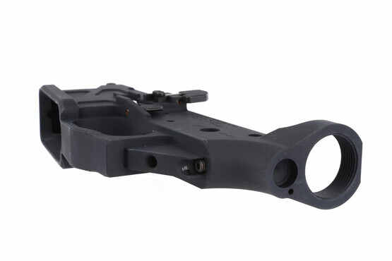 The American Defense Manufacturing UIC AR15 lower receiver has a hardcoat anodized finish